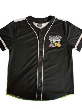 SpongeBob SquarePants Unisex Crew Art Baseball Jersey,Med,Excellent Condition!